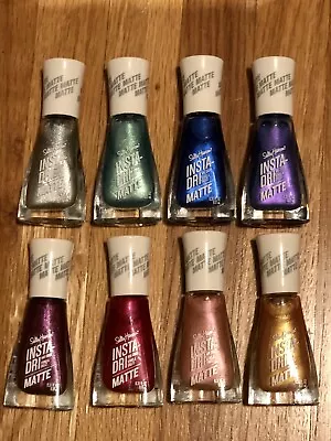 Sally Hansen Insta Dri Matte Metallics Nail Polish Multi Colors To Choose • $4.50