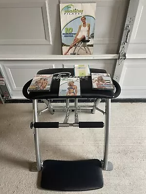 Malibu Pilates Fitness Chair Yoga Excercise Stepper Foldable With 3 DVD’s Manual • $134.99