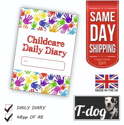 Childcare Diary Childminder Daily Journal Eyfs Record Keeping Early Years -03 • £3.79