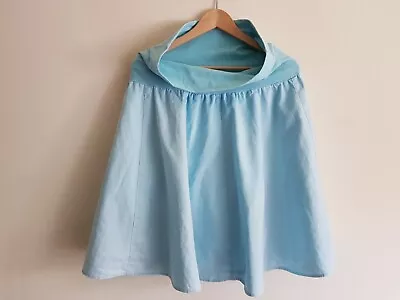 FunMum.com Maternity Size L Over Bump Lined A-line Skirt - Light Blue • £5.50