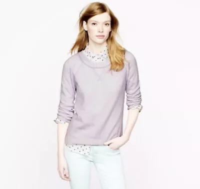 $228 J Crew Italian 100% Cashmere Plaited Purple Sweater S 4 6 • $75