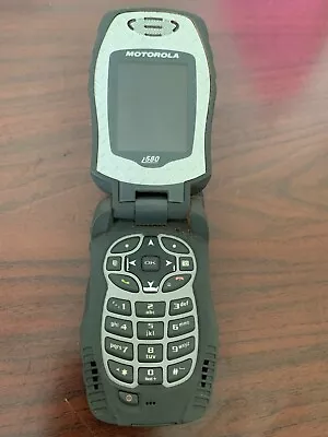 Motorola Black I580 Flip Phone With SIM Card No Battery NOT Tested • $9.99