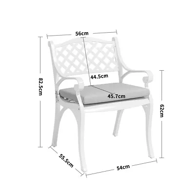 £169.95 • Buy Cast Aluminium Garden Table And Chairs Metal Outdoor Dining Bistro Furniture Set