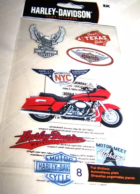 Scrapbooking Stickers Harley Davidson Motorcycle Emblems Wings HD Dimensional • $5.99