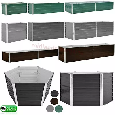 £35.94 • Buy Raised Bed Galvanised Steel Outdoor Planter Pot Vegetable Flower Herb Box Garden