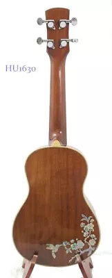 $167.72 • Buy Alulu Solid Acacia Koa Wood Concert Ukulele, Hummingbird Inlay HU1630