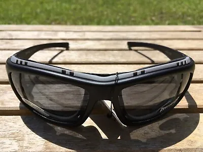 Choppers CP92801 Padded Foam Sunglasses Motorcycle ATV Glasses Black Smoke Lens • $12.99