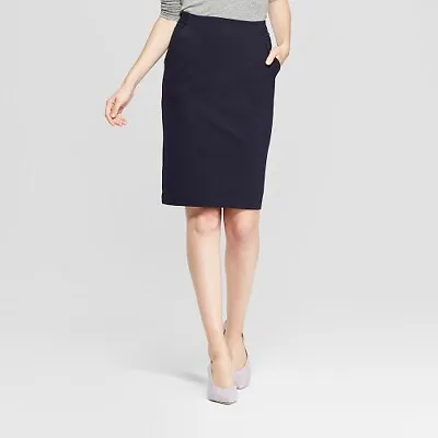 Women's Ponte Pencil Skirt - A New Day Federal Blue 2 • $5