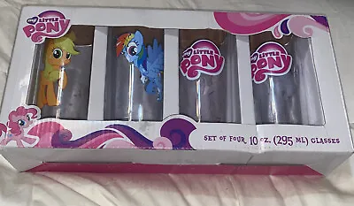 XZ My Little Pony Set Of Four 8oz. Glasses 2014 • $16