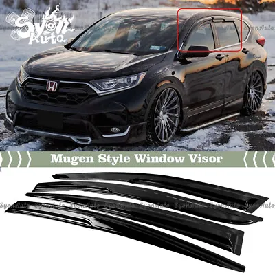 Fits 17-2021 Honda Crv Cr-v Jdm 3d Wavy Mugen Style Window Visor Rain Guard Vent • $29.99