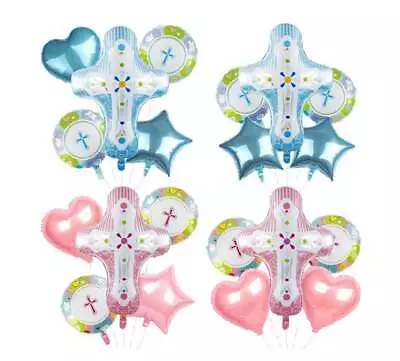 5pcs Boy/girl Foil Balloon For Baby Shower Christening Confirmation Party Decor • £2.25