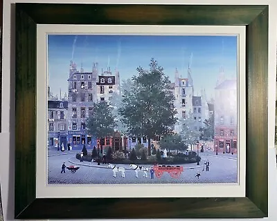 Vintage Print From French Artist Michel Delacroix Of Street Scene • $200