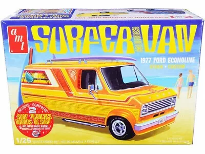 1/25 Scale Model Kit '77 Ford Econoline Surfer Van-2 Surf Boards-Skill 2 AMT1229 • $28.95