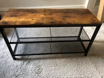 £52.24 • Buy Industrial Shoe Rack 2 Tier Shelves Metal Hall Shoe Bench Storage Seat Furniture