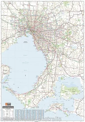 (laminated) Melbourne Region Map Poster (70x100cm) Large New Victoria Australia • $14.95