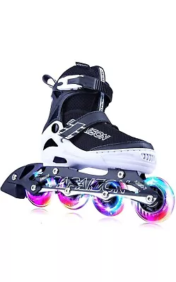 PAPAISON Adjustable Inline Skates For Kids And Adults With Full Light Up Wheels  • $49.99