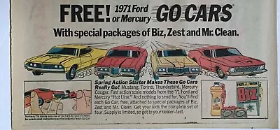 1971 Newspaper Ad For Biz - Free 1971 Ford Mercury Scale Models Torino Cougar • $5.95
