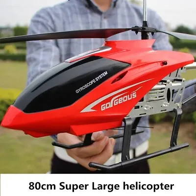 Extra Large RC Helicopter 3.5CH 80cm Aircraft Model Outdoor Alloy Drone Toy ✅✅ • $59.42