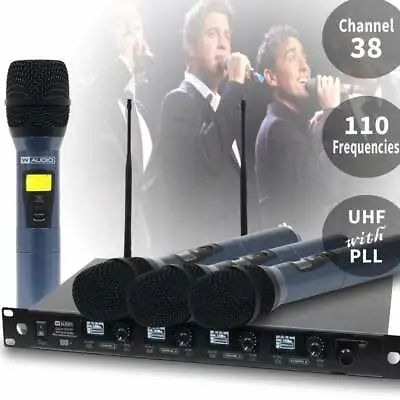 W Audio DQM 600H Quad Radio Mic Wireless System Handheld Microphone DJ Band UHF • £369.99