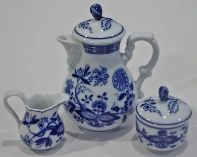 Discontinued Meissen Design  Mini / Miniature Blue Onion 5 Piece Tea Set Nib • $99.99