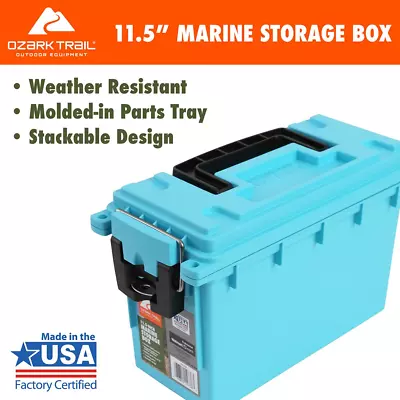 Marine Storage Box Boat Accessory Transporting Container W/ Lid Water Resistant • $11.85