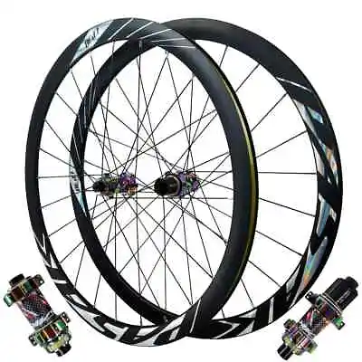 700C Wheelset 24h Disc Brake Center Lock Hub Straight Pull Road Bike Wheels • $288.15