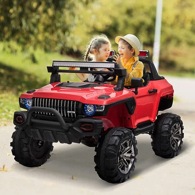 $460.99 • Buy Kids Electric Ride On Toy Police Car SUV Truck 12V 2 Seater Ages 5-6 Yrs Red