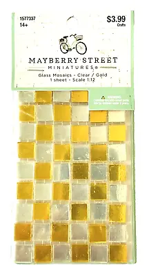 Mayberry Street Pack Of Miniature Glass Mosaics Gold & Clear 1:12 NIP 2017 • $11.04