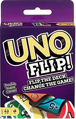 UNO FLIP Card Game Multi Coloured Exciting New Twists Wild Dos Fast Dispatch UK • £4.15