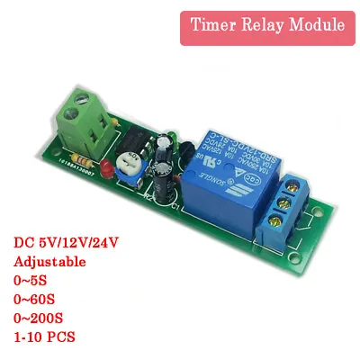 $12.99 • Buy DC 5-24V Delay Relay Shield NE555 Timer Switch Module 0 To 200 Second Adjustable