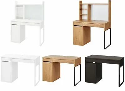 NEW IKEA Micke Computer Desk Drawer Home OR Office WHITE AND OAK 105x50cm • £199.99