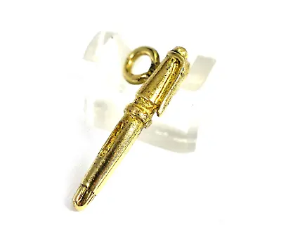Vintage Pendant In Gold Filled Fountain Pen Shaped Design Great! (CM1380) • $25