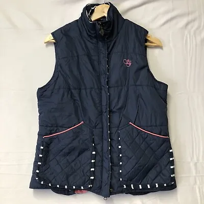 £12.99 • Buy Sherwood Forest Gilet Womens UK 10 Navy Blue Quilted Lined Pockets Full Zip