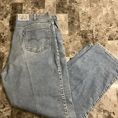 Vintage Levis 695 Stone Washed White Label Grey Tab Jeans Blue Mens Size 40x30 • $19.99
