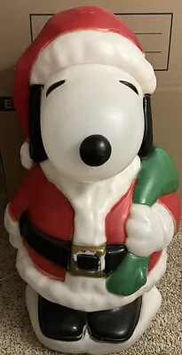 Vintage 32' Peanuts Snoopy Christmas Blow Mold Santas Best Holiday Yard Decor • $149.99