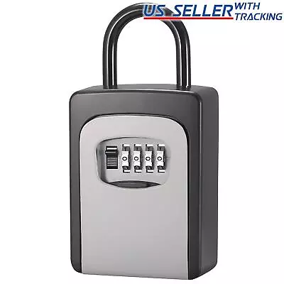 Lock Box Over-the-knob Door Handle Security Safe 4-Digit Combo 6 Key Waterproof • $17.89