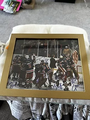 1980 Team Signed USA Hockey Gold Miracle On Ice Autograph Photo COA JSA 7 Player • $249