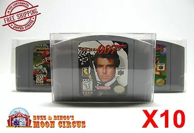 10x NINTENDO N64 GAME CARTRIDGE - CLEAR PLASTIC PROTECTIVE BOX PROTECTOR SLEEVE  • $11.98