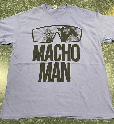 Macho Man Randy Savage “Ooohhh Yeah” Sunglasses Purple Graphic T-Shirt Size XL • $14.97