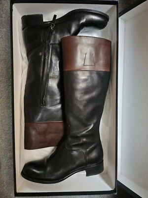 £75 • Buy Rupert Sanderson Boots Black/Tan Rim Size 38