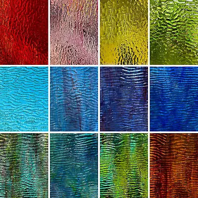 12 Sheets Stained Glass Variety Pack 4 X 6 Inch Cathedral Art Glass Mosaic Gla • $42.59