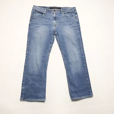 Marc Anthony Mens Size 36x27 Blue Straight Medium Wash Cotton Blend Stretch Jean • $13.76