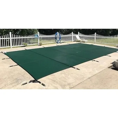 WaterWarden Inground Pool Safety Cover 12' X 20' Rectangle SCMG1220 Green Mesh • $299