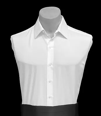 Men's White Tuxedo Dress Shirt Point Collar Laydown Large (16-16.5) 36/37 • $9.99