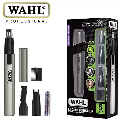 Wahl Lithium Ion Micro Finisher Detailer Face Ears Nose Eyebrow Hair Trimmer • $33.67