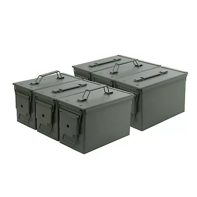 Redneck Convent Metal Ammo Storage Box 6pk - .50 Cal Green Locking Steel Can • $119.99