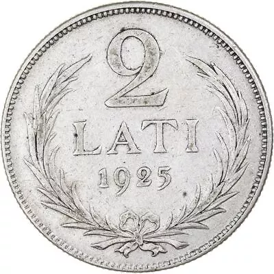 Latvian 2 Lati Coin | Silver | KM8 | 1925 - 1926 • $46.34