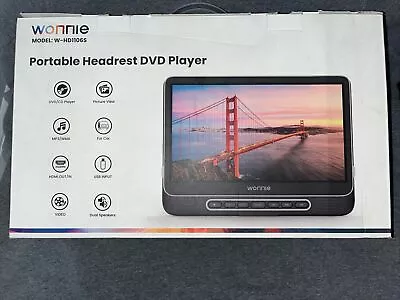 Wonnie 12in PORTABLE HEADREST DVD Player Model: W-HD1106S • $55.20