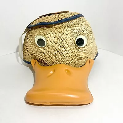 Vintage 1970s Disney Donald Duck Mesh Hat Squeaking Bill Kids Disneyland • $49