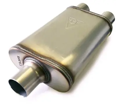 Two Chamber Performance Street Muffler 3  Inlet 2.5  Dual Outlet Colt • $49.74